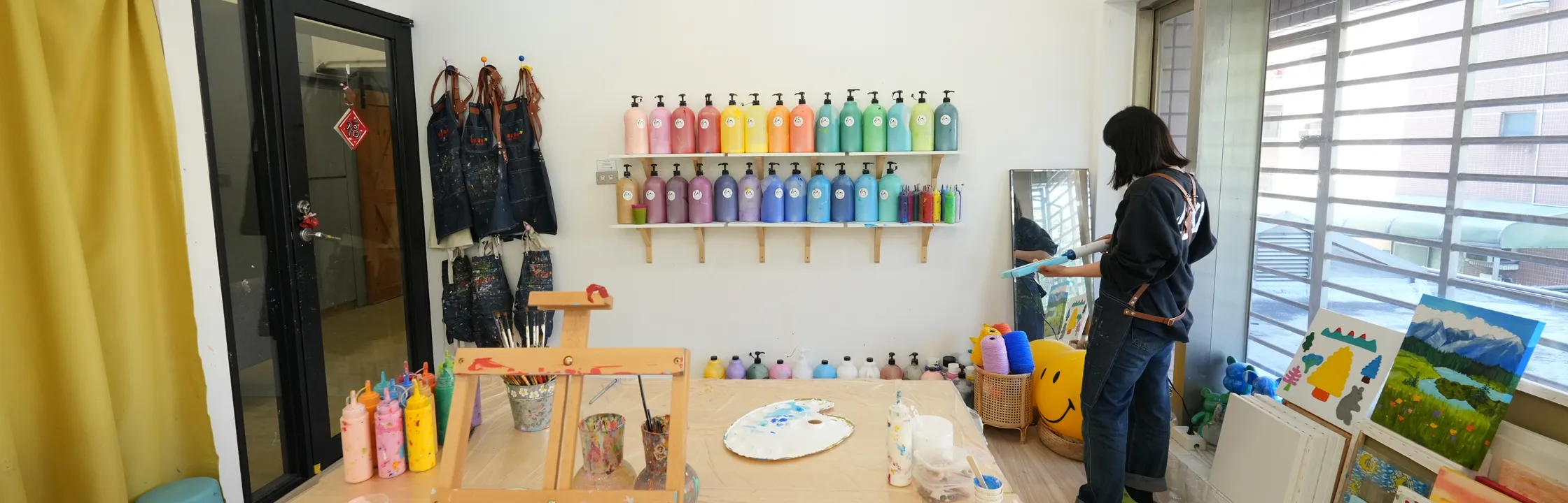 【OK GO ART STUDIO】流體熊、肌理畫體驗！教室明亮、老師親切教學活潑