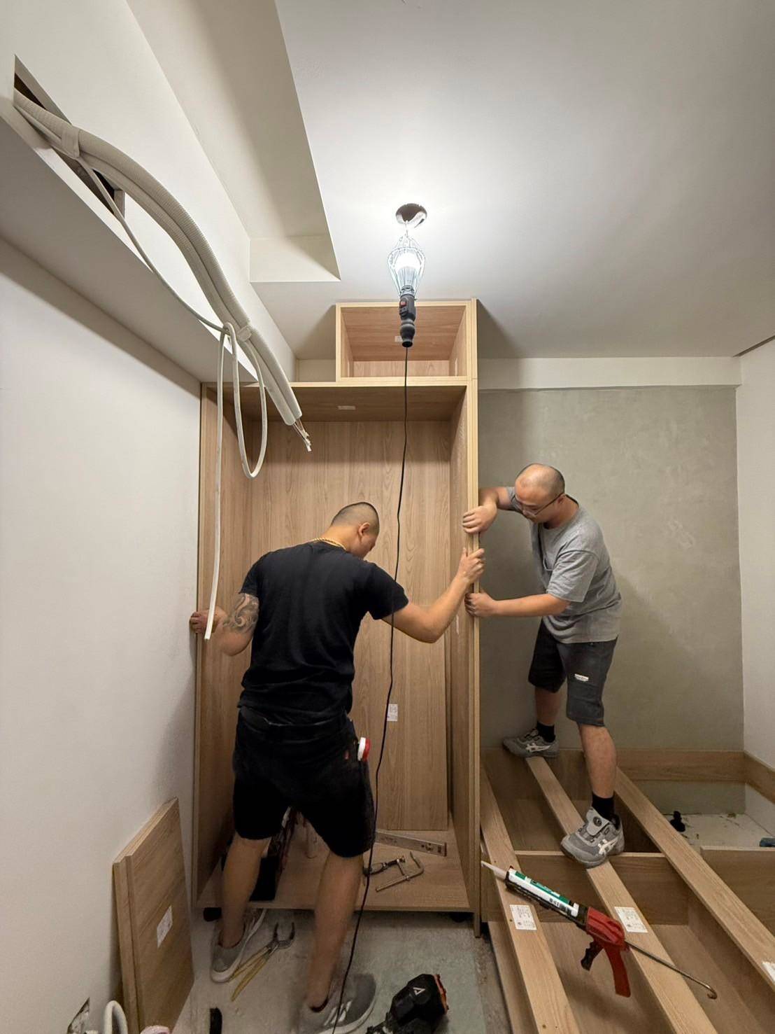 寬月室內設計系統櫃進場1