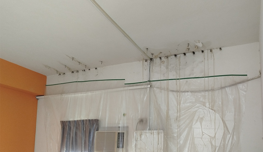 【正浤工程行】牆面滲水處理專家｜天花板迅速止漏，屋頂防水實作分享