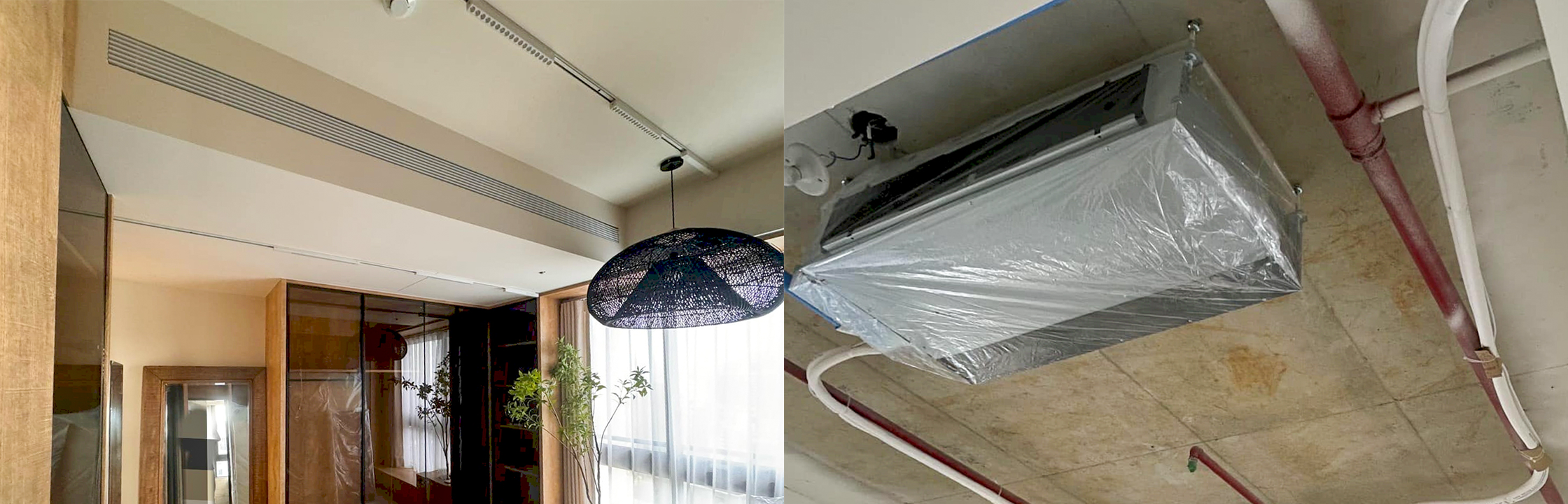 【鼎宸】專業空調安裝團隊，吊隱式機型施工細節分享！態度滿分