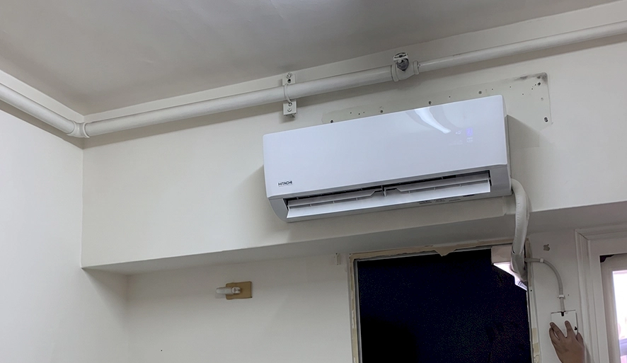 【空調工程】壁掛式主機安裝紀錄，室外機支架與配管過程分享！